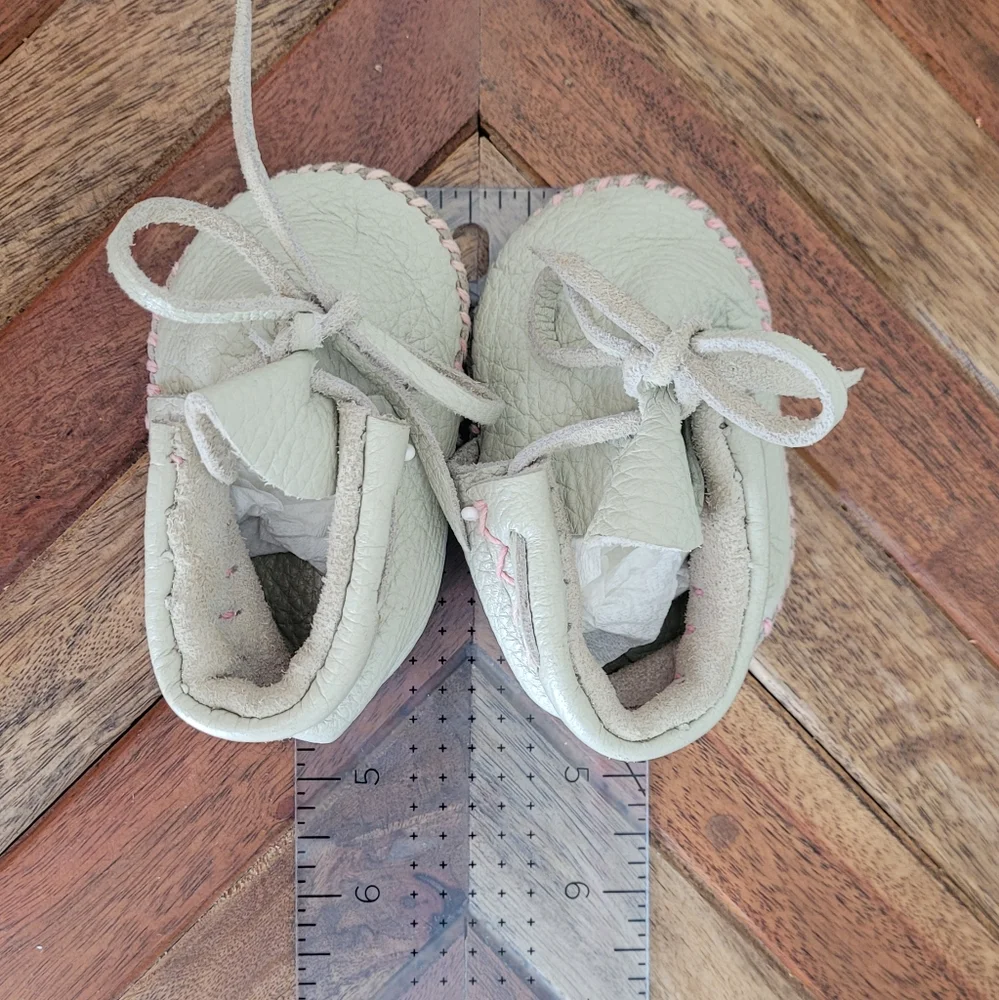 Beige Baby Leather Moccasins